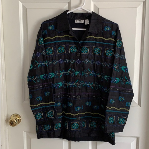 Chico’s Design Beautiful Beaded Lined Top - Picture 1 of 6